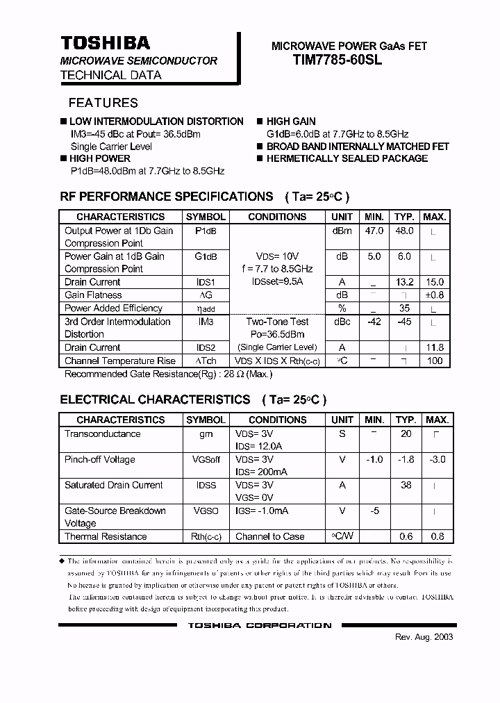 TIM7785-60SL_1325185.PDF Datasheet