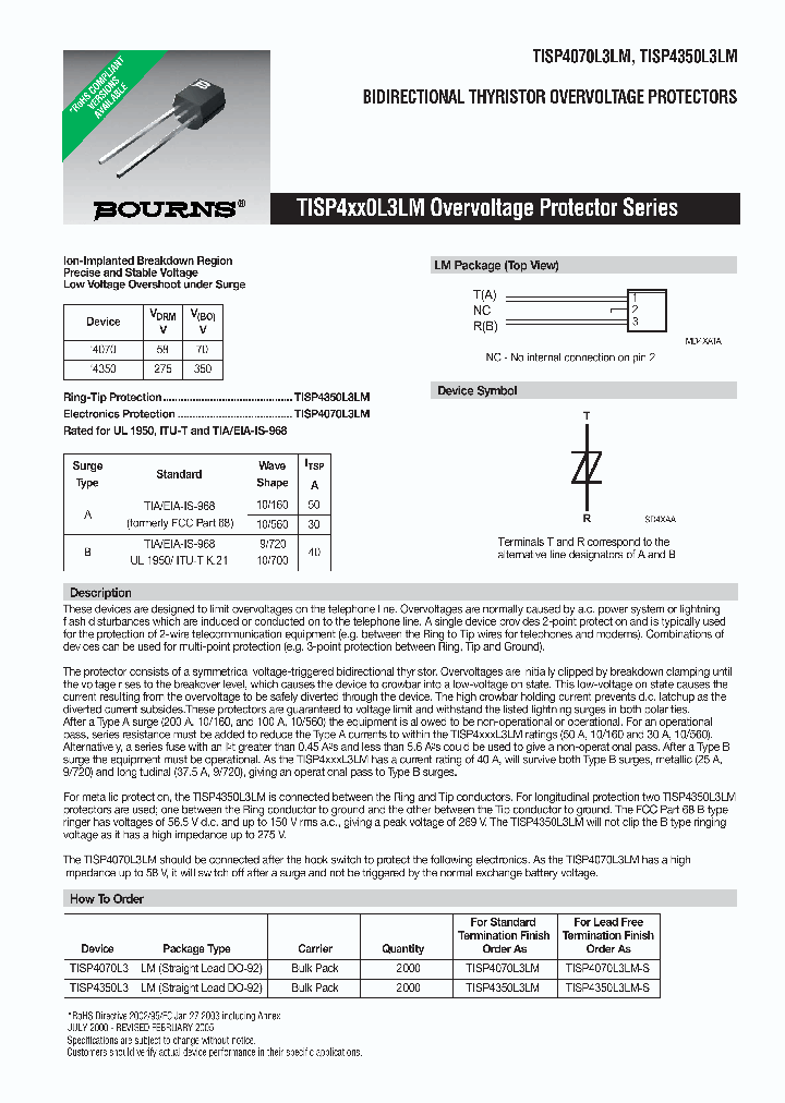 TISP4070L3LM_1105023.PDF Datasheet