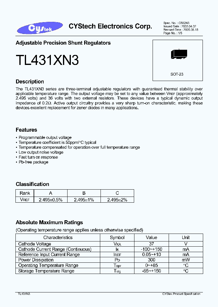 TL431XN3_1325802.PDF Datasheet