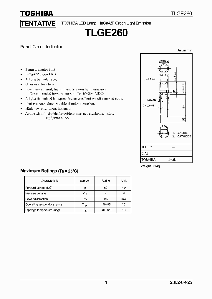 TLGE260_1326206.PDF Datasheet