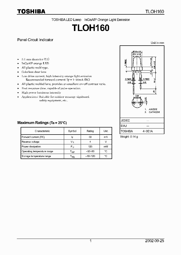 TLOH160_1326321.PDF Datasheet