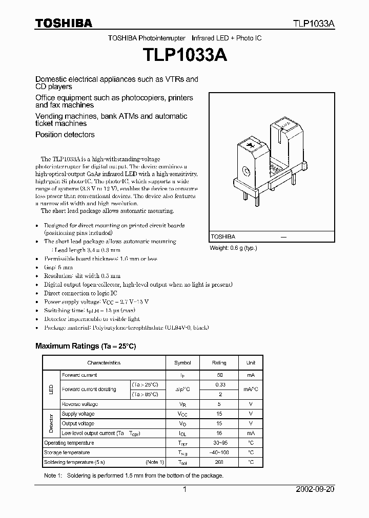 TLP1033A_1326332.PDF Datasheet