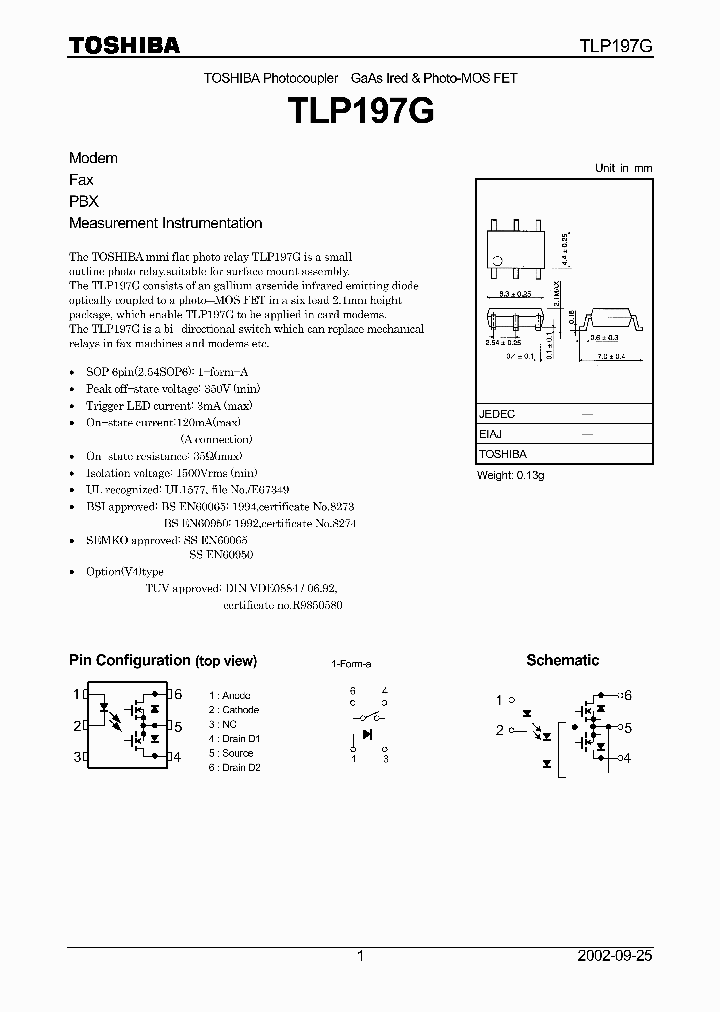 TLP197G_1112049.PDF Datasheet