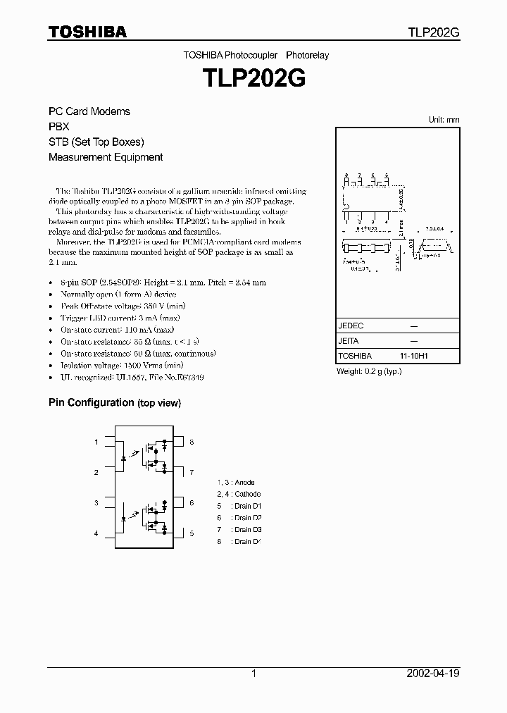 TLP202G_1326354.PDF Datasheet