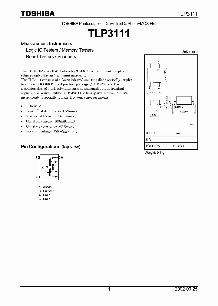 TLP3111_826800.PDF Datasheet