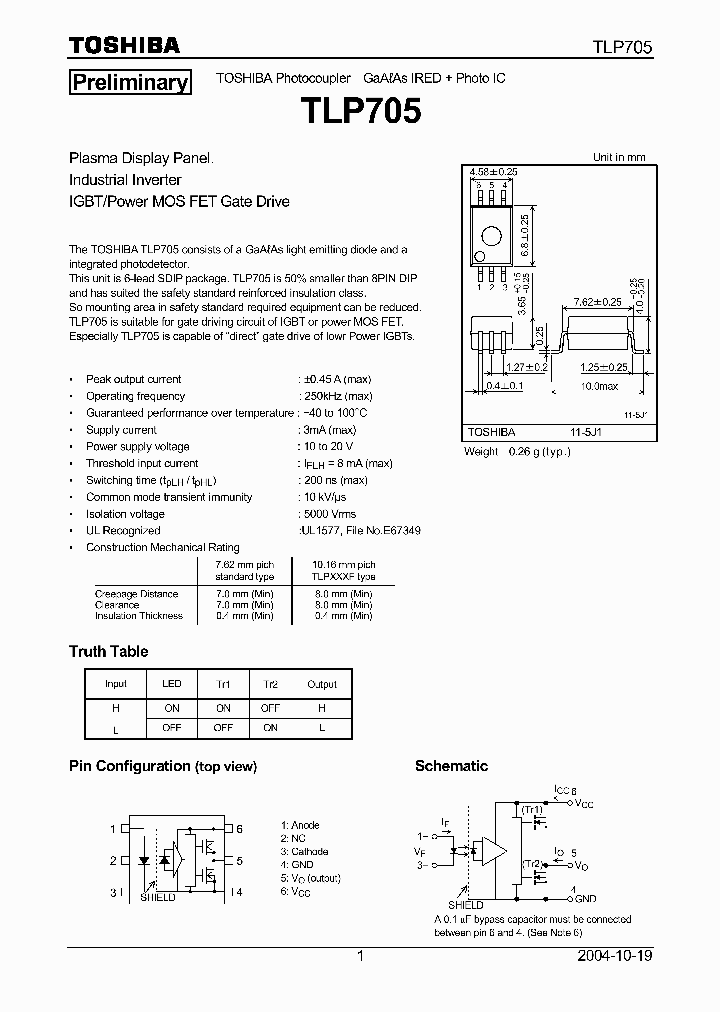 TLP705_1139017.PDF Datasheet