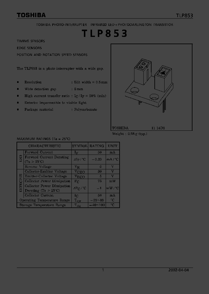 TLP853_1326460.PDF Datasheet