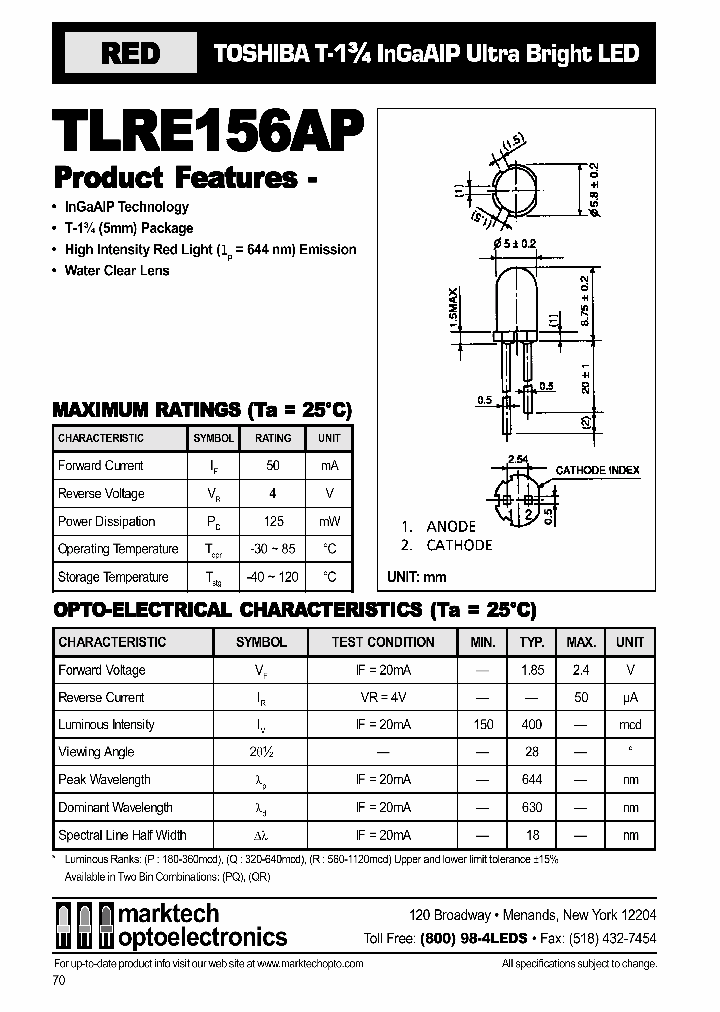 TLRE156AP_1326489.PDF Datasheet