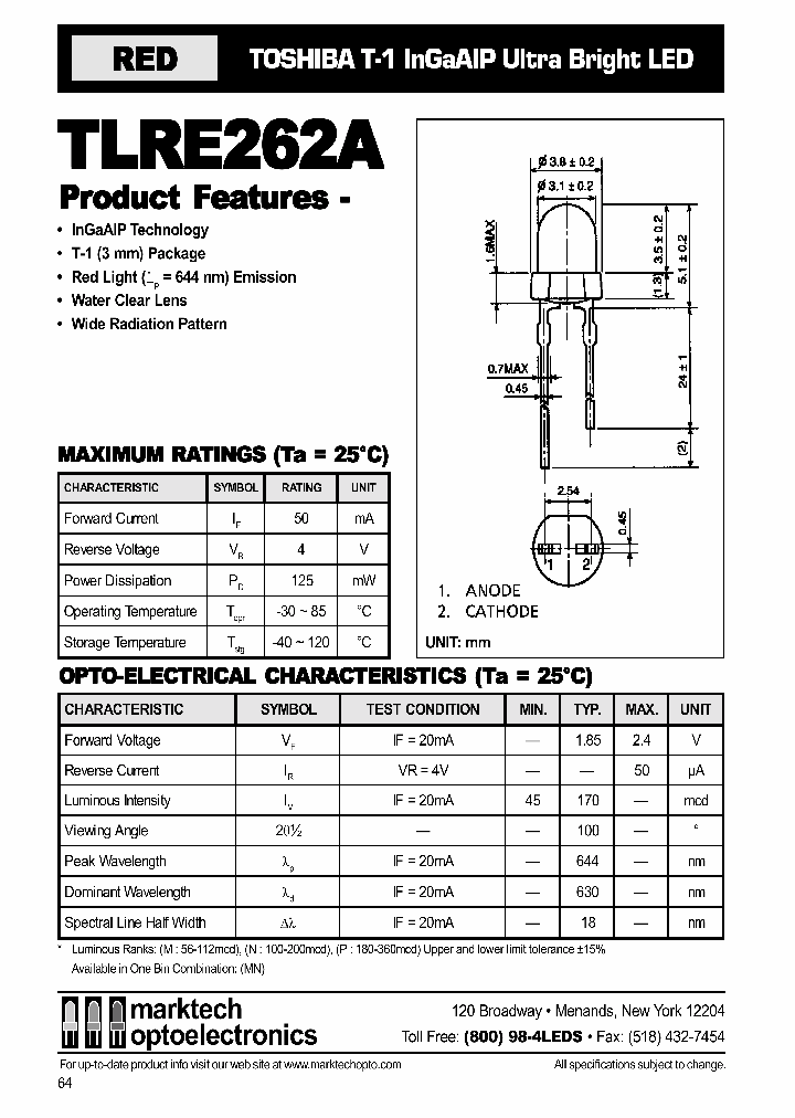 TLRE262A_1326495.PDF Datasheet