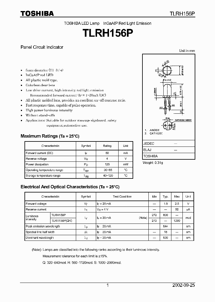 TLRH156P_1326499.PDF Datasheet