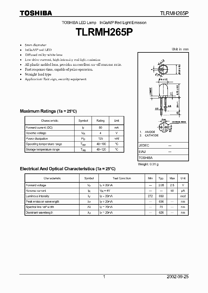 TLRMH265P_1326506.PDF Datasheet