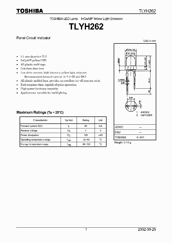 TLYH262_1326772.PDF Datasheet