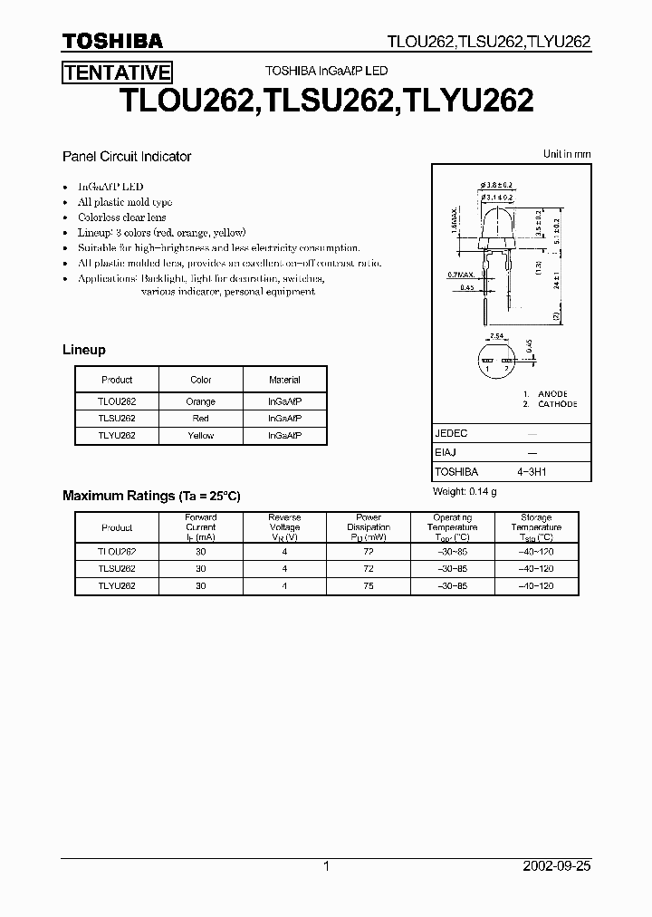 TLYU262_1326788.PDF Datasheet