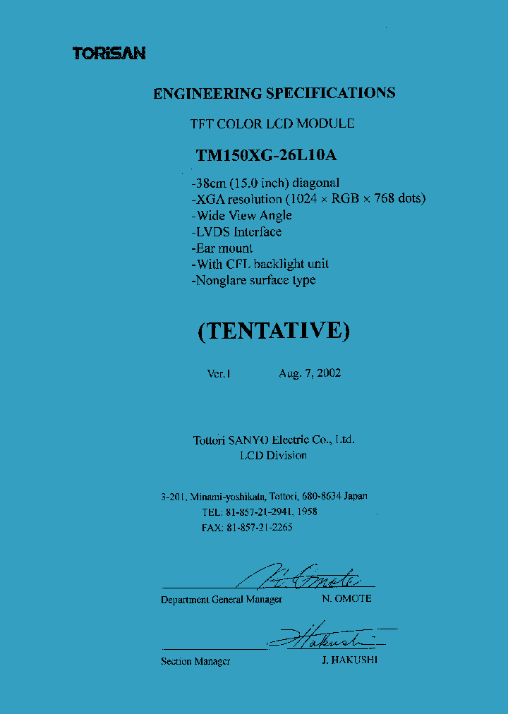 TM150XG-26L10_1326832.PDF Datasheet
