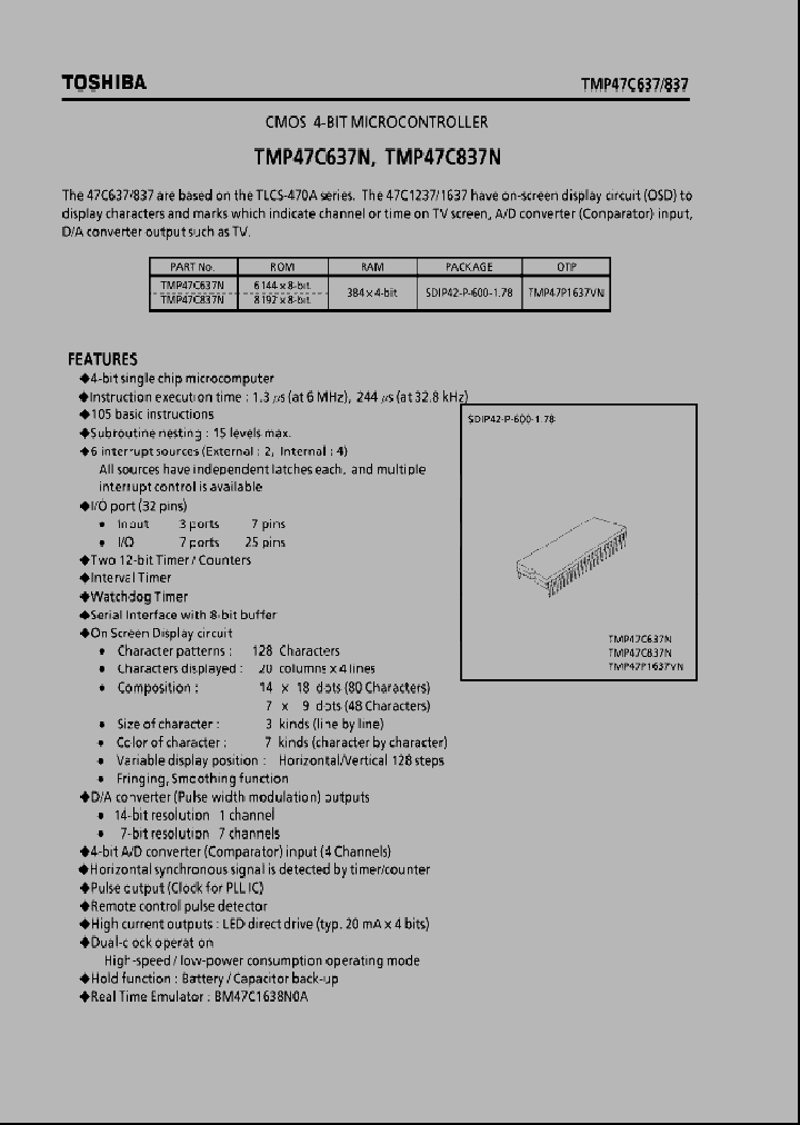TMP47C873_1327199.PDF Datasheet