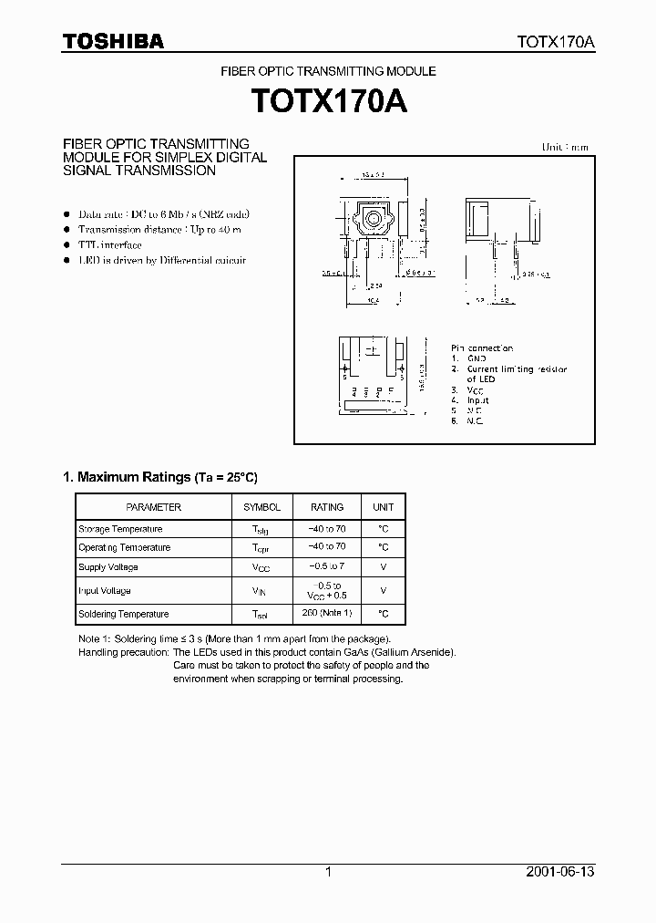 TOTX170A_1188533.PDF Datasheet