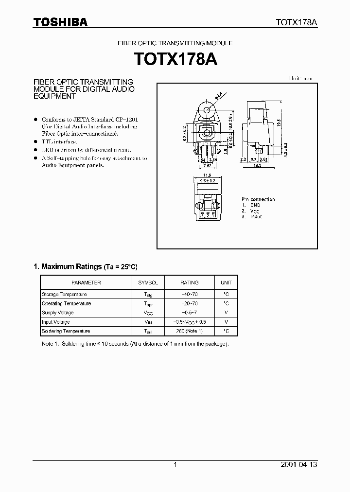 TOTX178A_1188535.PDF Datasheet