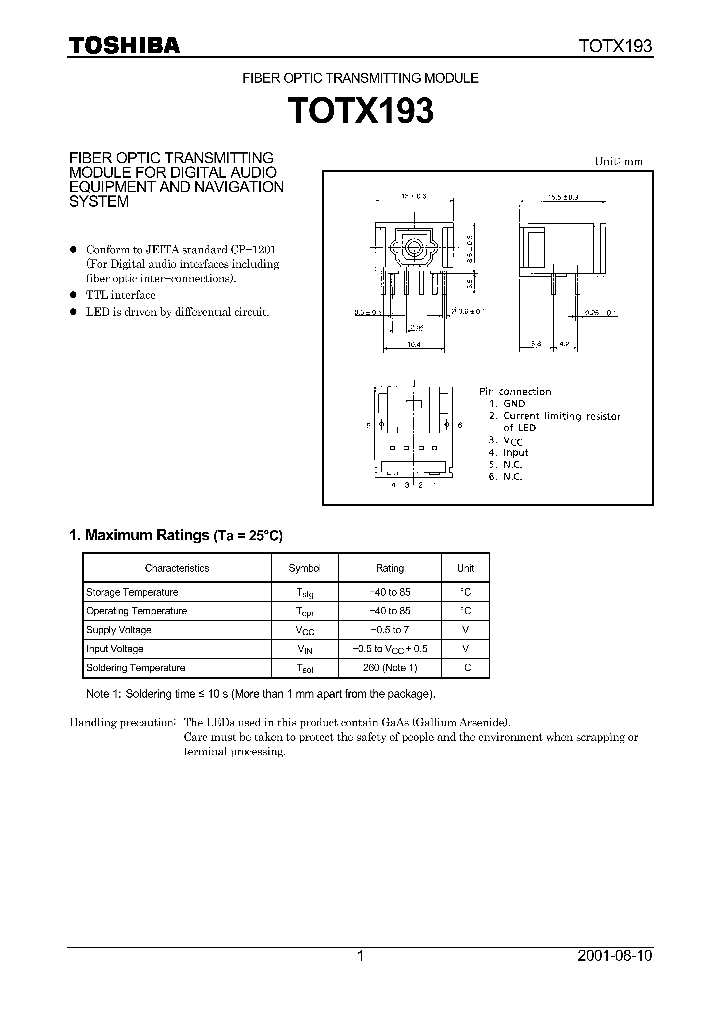 TOTX193_1327686.PDF Datasheet