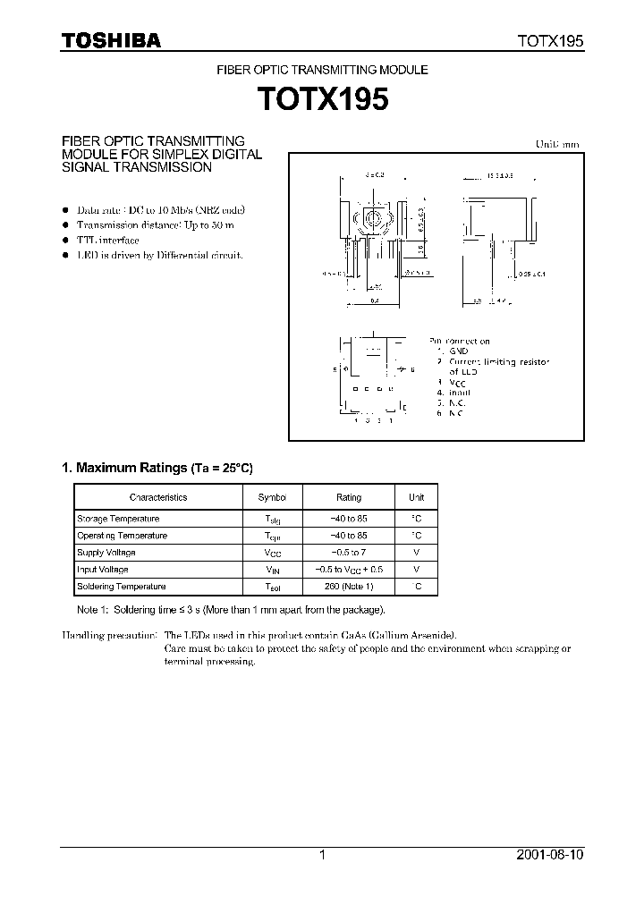 TOTX195_1327688.PDF Datasheet