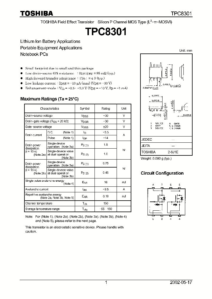 TPC8301_1328000.PDF Datasheet