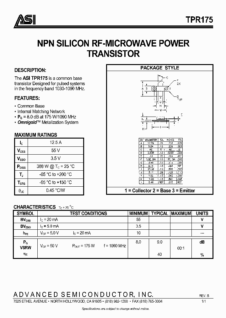 TPR175_1328141.PDF Datasheet
