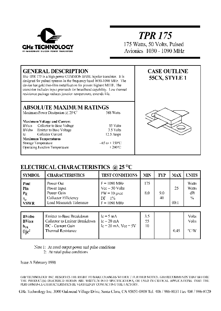 TPR175_1328142.PDF Datasheet