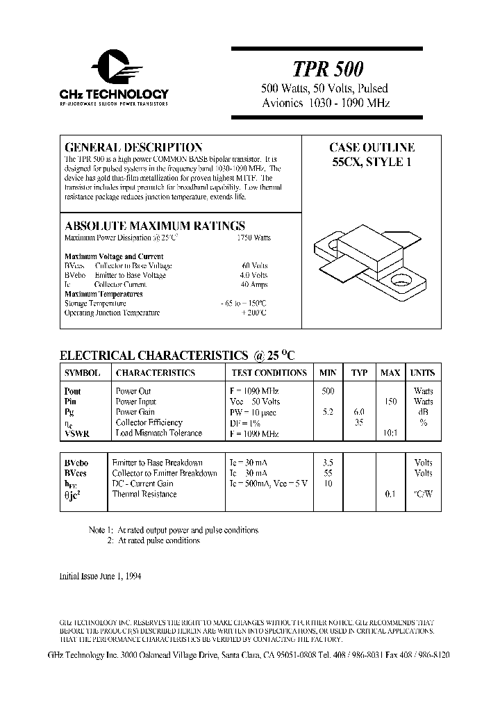TPR500_1328145.PDF Datasheet