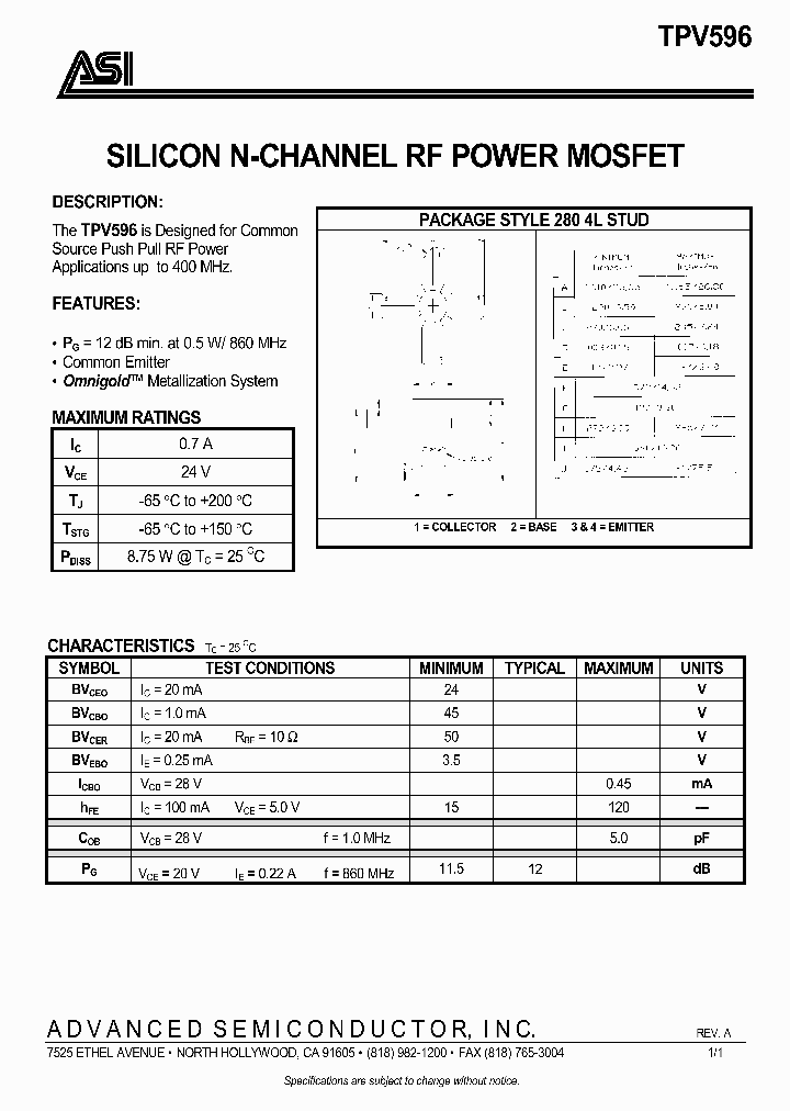 TPV596_1328636.PDF Datasheet