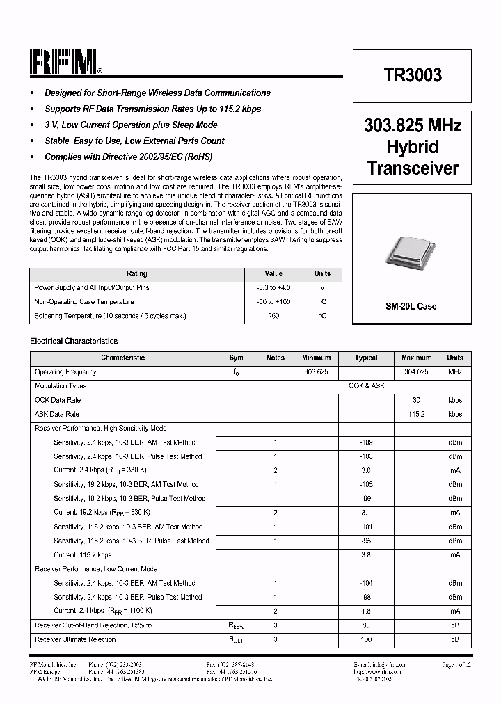 TR3003_1328757.PDF Datasheet