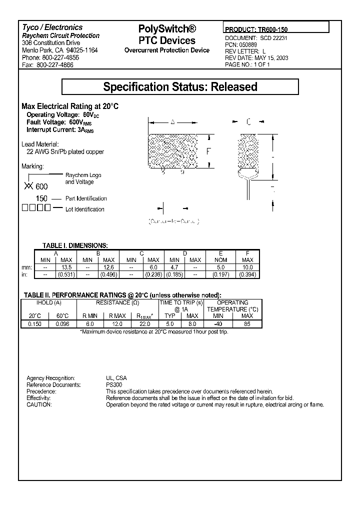 TR600-150_1172169.PDF Datasheet