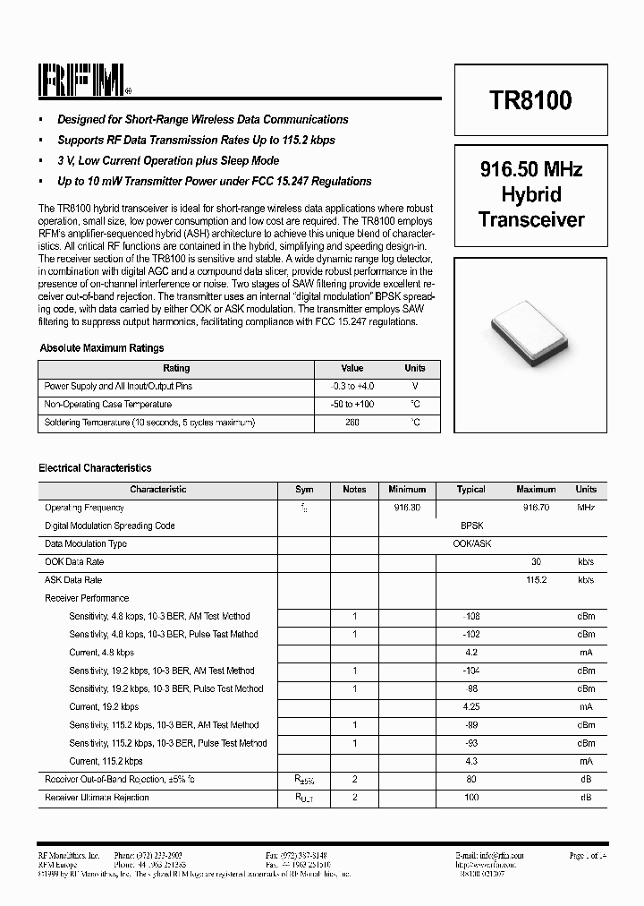 TR8100_1328764.PDF Datasheet