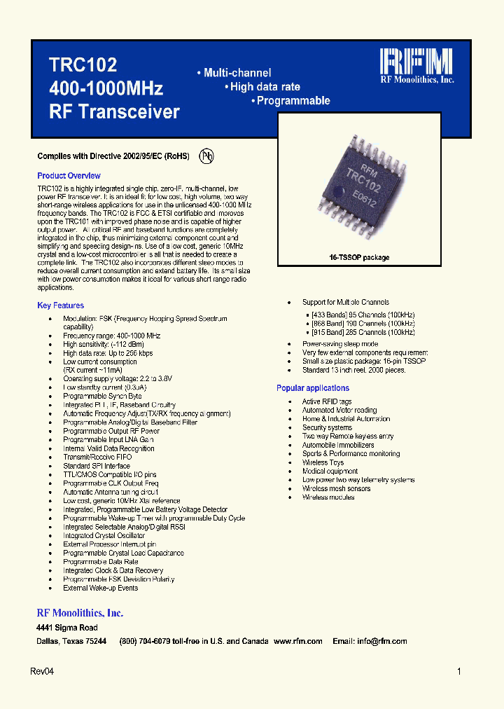 TRC102_1041728.PDF Datasheet