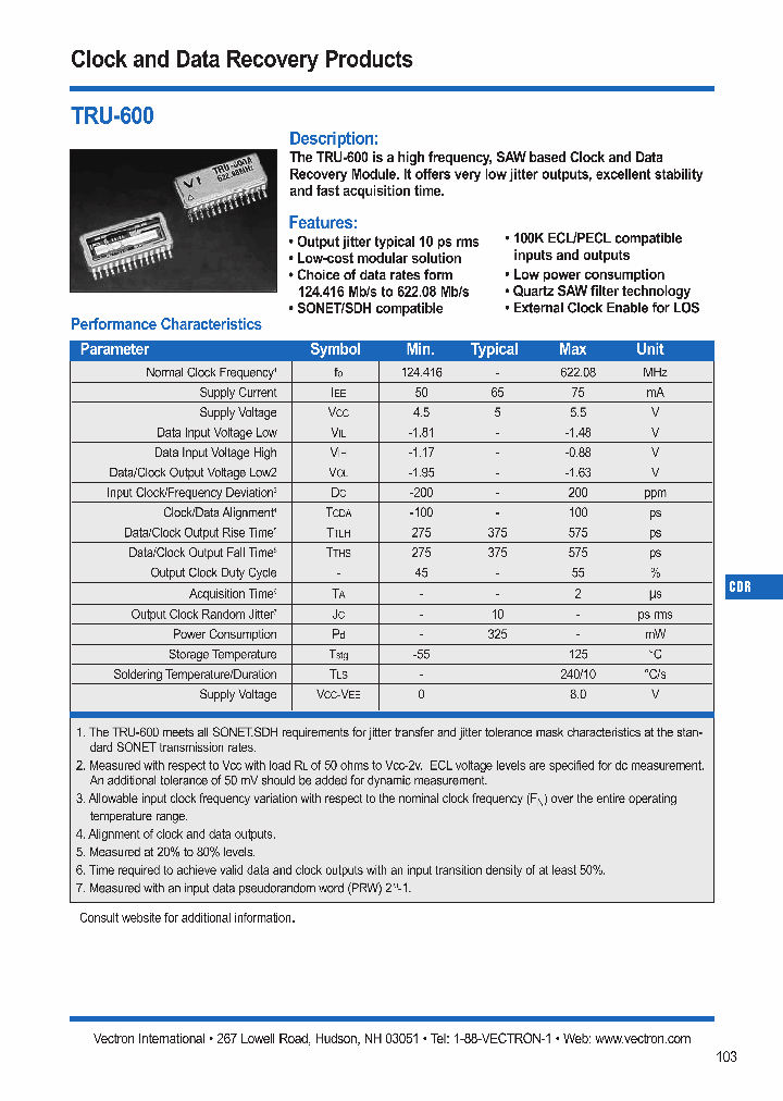 TRU-600_1328832.PDF Datasheet