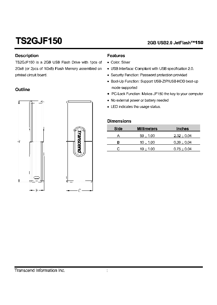 TS2GJF150_1328926.PDF Datasheet