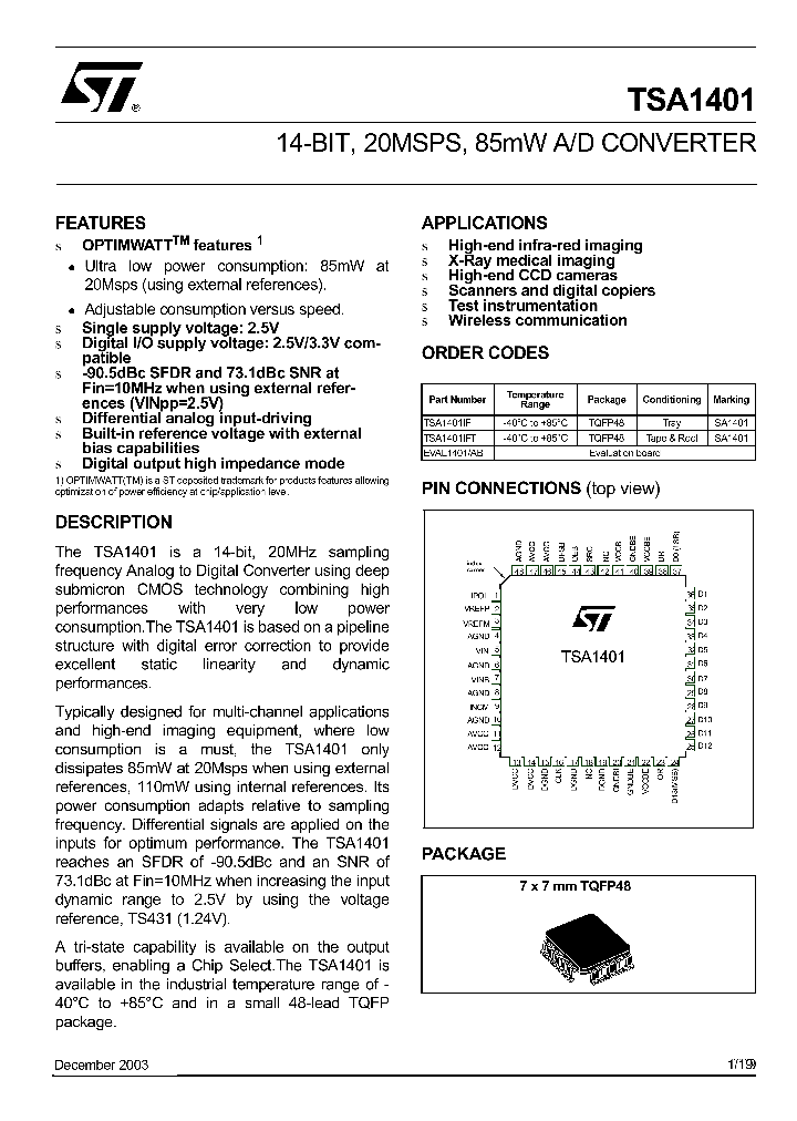 TSA1401IFT_1329206.PDF Datasheet