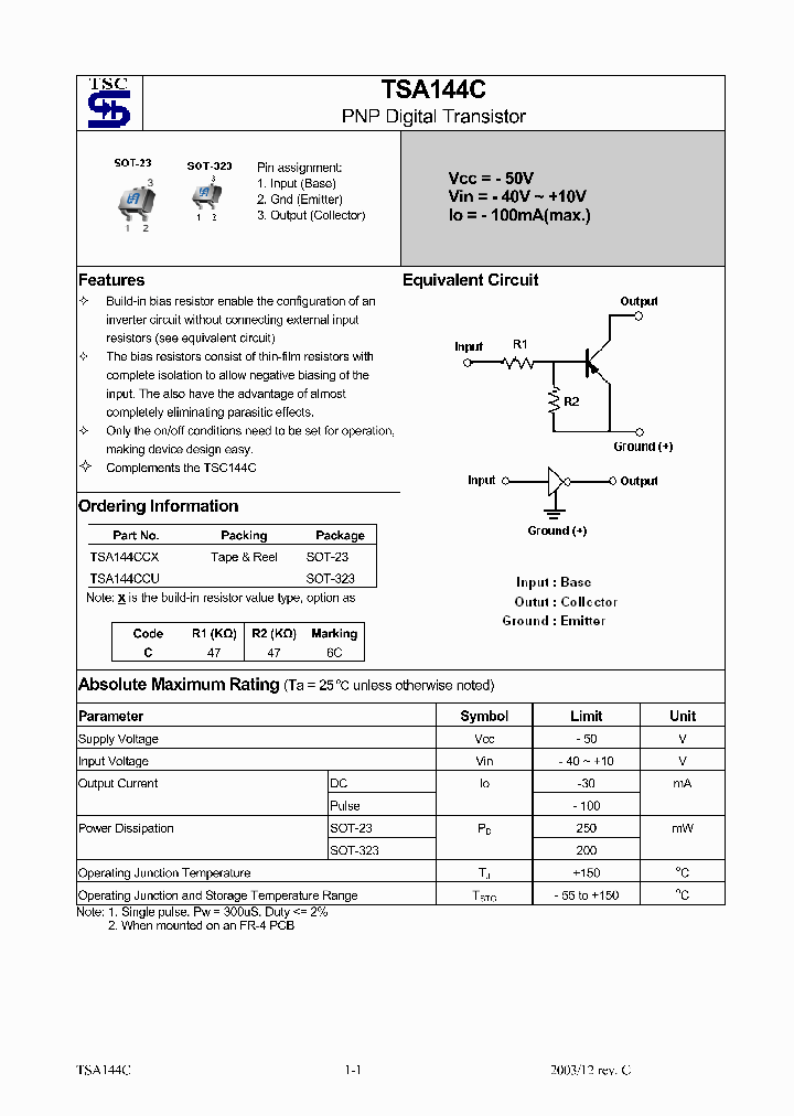 TSA144CCX_1329207.PDF Datasheet