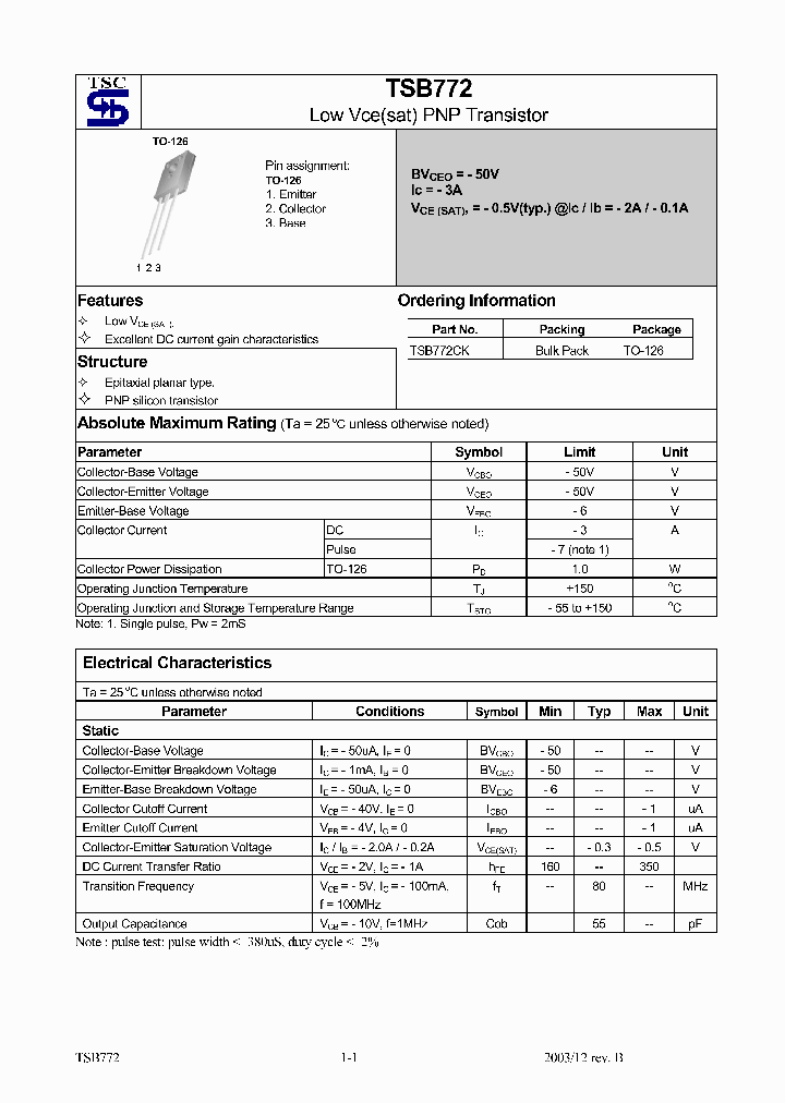 TSB772CK_1329279.PDF Datasheet