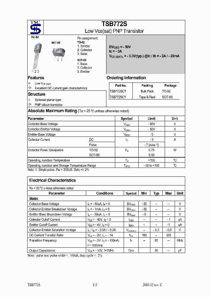 TSB772SCY_1329280.PDF Datasheet