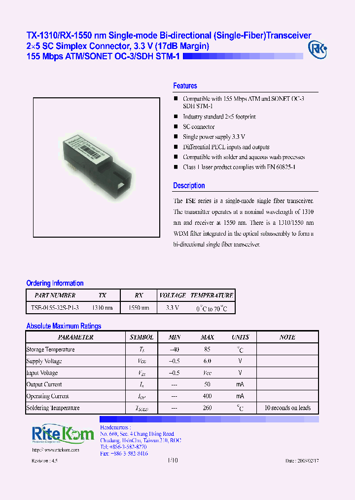 TSE-0155-32S-P1-3_1329387.PDF Datasheet