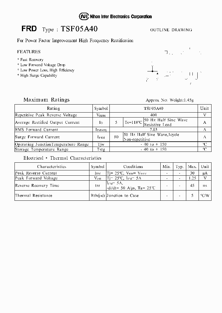 TSF05A40_1329393.PDF Datasheet