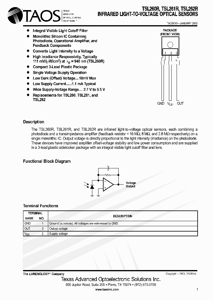 TSL262R_1329470.PDF Datasheet