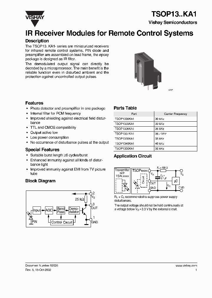 TSOP1356KA1_1329587.PDF Datasheet