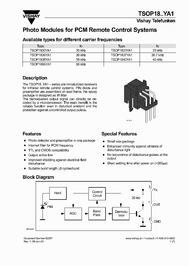 TSOP1856YA1_1329633.PDF Datasheet