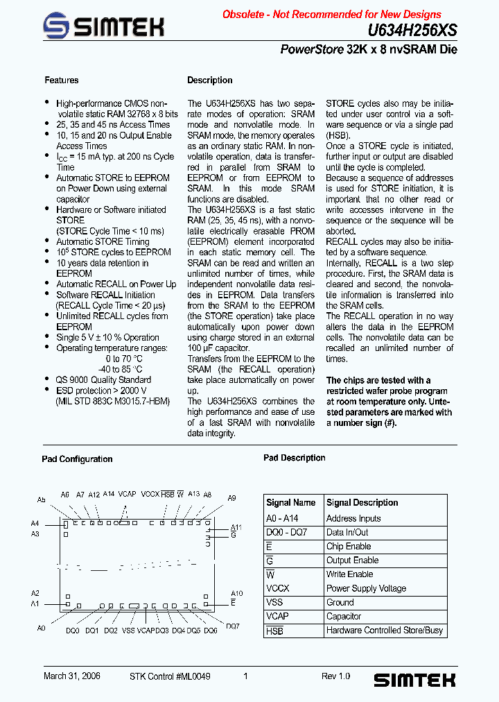 U634H256XS_1330313.PDF Datasheet