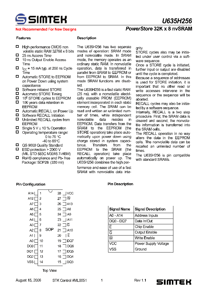 U635H256S2K25G1_1330317.PDF Datasheet