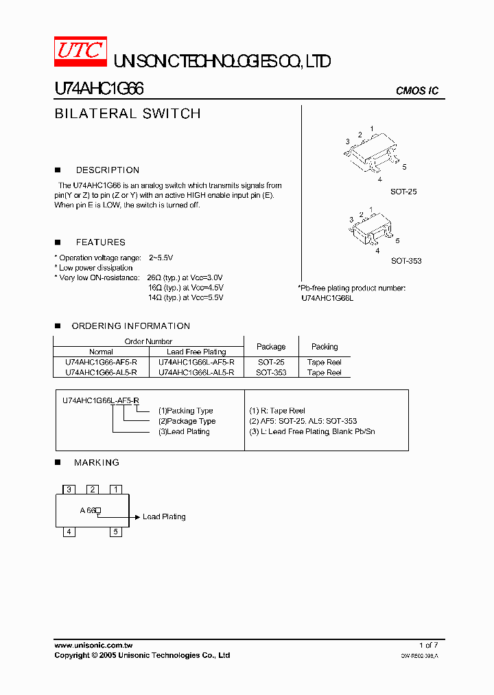 U74AHC1G66L-AL5-R_1330368.PDF Datasheet