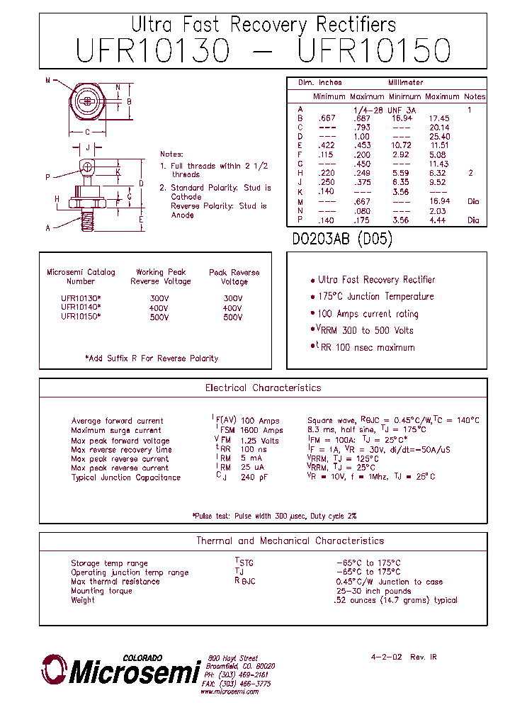 UFR10150_1331072.PDF Datasheet