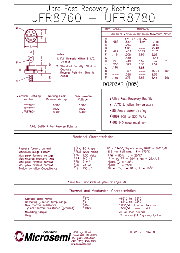 UFR8780_1331082.PDF Datasheet