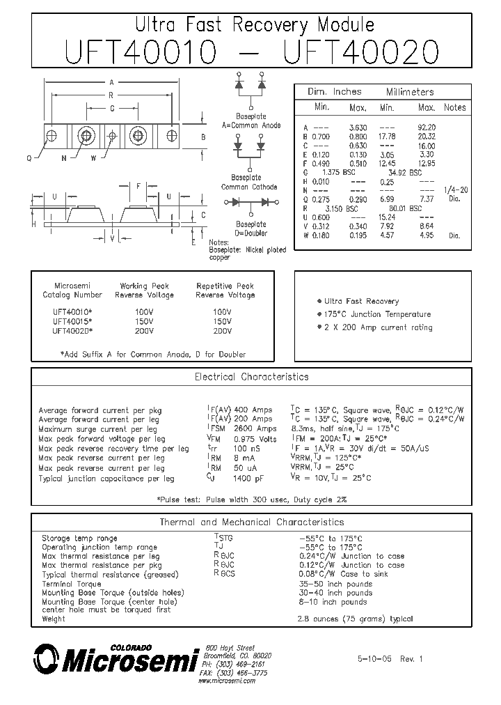 UFT40020_1331121.PDF Datasheet