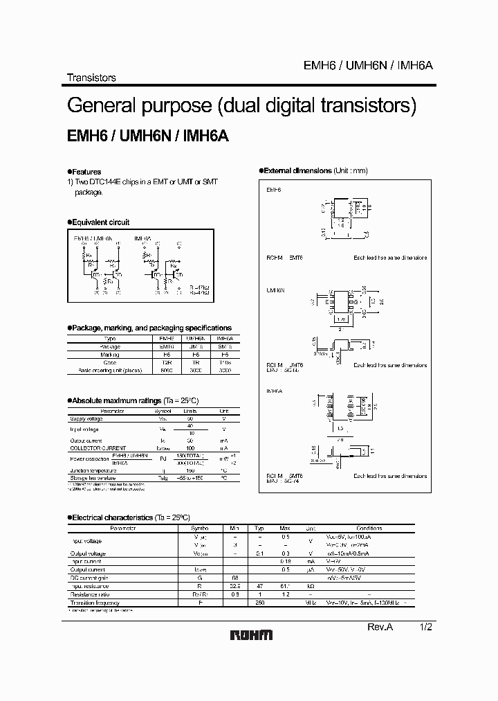 UMH6N_1331487.PDF Datasheet
